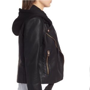 Hooded Leather Jacket